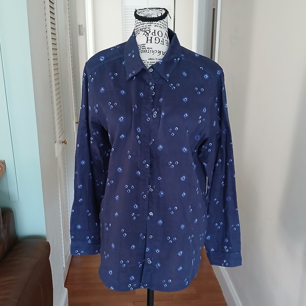 XIRENA‎ SCOUT SHIRT NAVY BATIK
